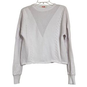 Mazik Minimalist Open Knit Sweater S Coastal Grandma Chic Clean Soft Girl Cozy
